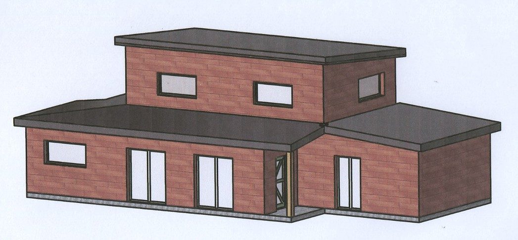 Croquis et perspective 3D de maison bois — photo 6