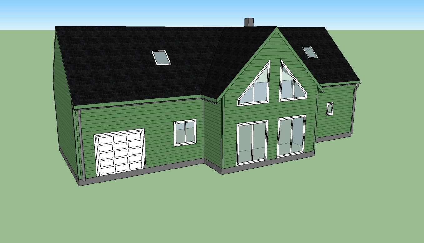 Croquis et perspective 3D de maison bois — photo 10