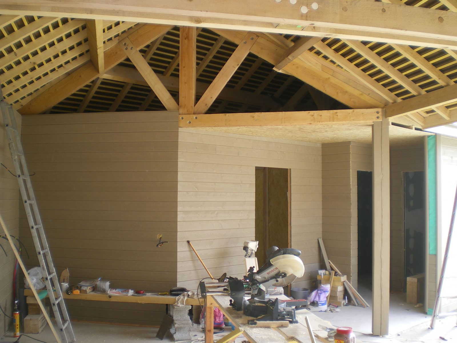 Charpente traditionnelle en cours de montage — photo 4