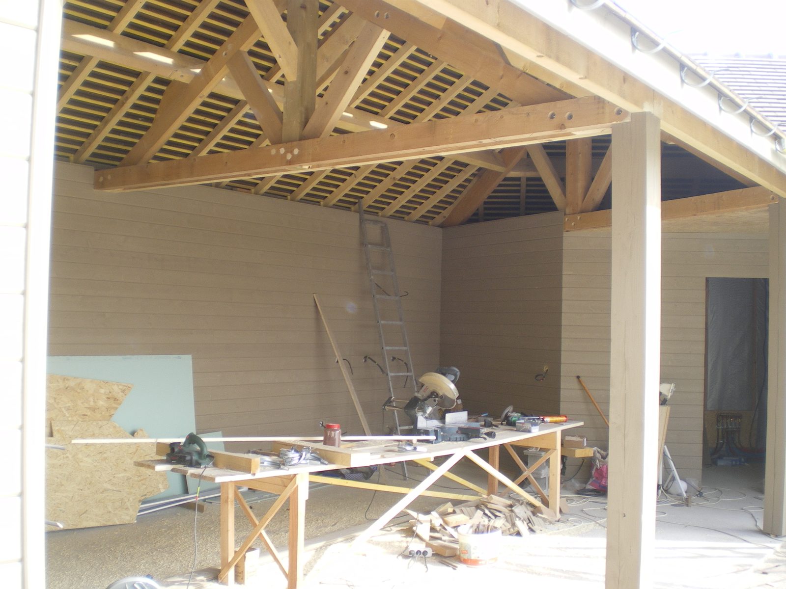Charpente traditionnelle en cours de montage — photo 5