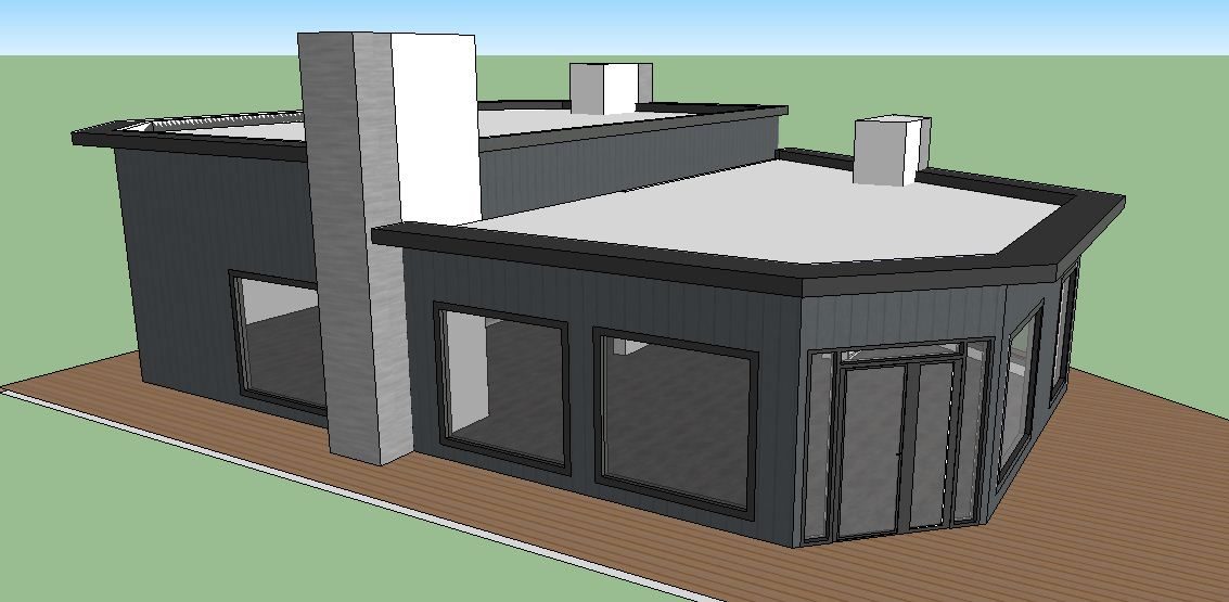 Croquis et perspective 3D de maison bois — photo 7