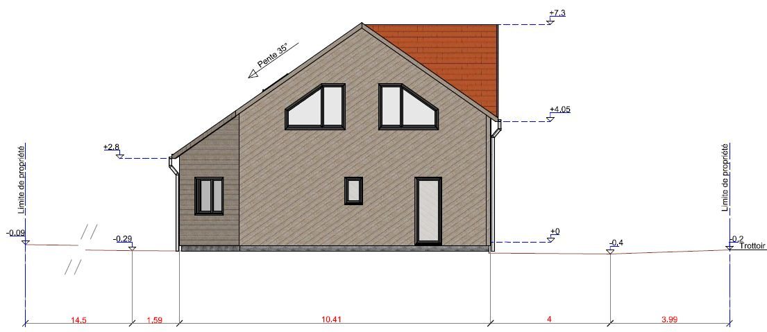 Croquis et perspective 3D de maison bois — photo 4