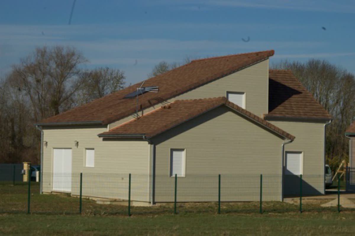 Façade d’une maison à structure bois